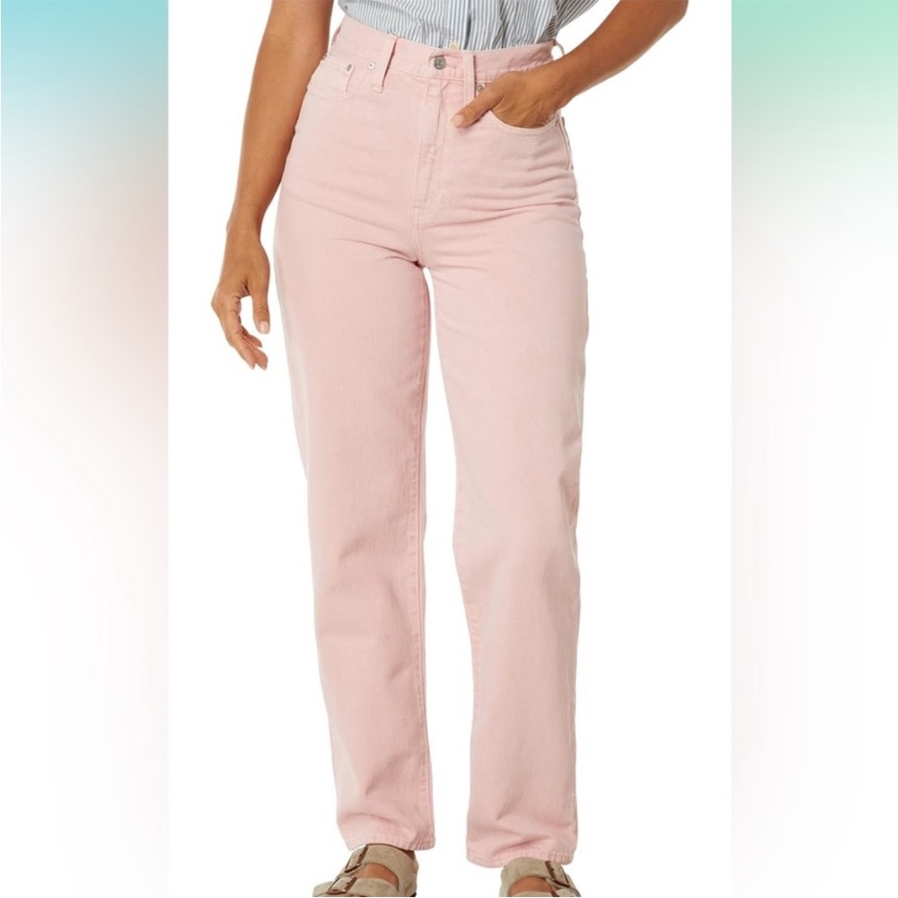 Madewell Straight Baggy Jeans Pink